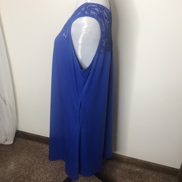 NWT Simply Noelle blue lace shift pocketed midi dress size large - Picture 4 of 15